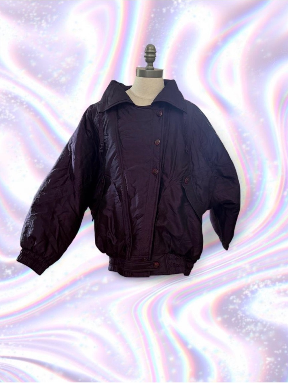 VINTAGE International Outerwear Plum Bomber Jacket for Women